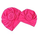 B Blesiya スタイリッシュ 花 ターバン 帽子 母 赤ちゃん 幼児 母と赤ちゃんのトップ帽子 全6色 - フシシア