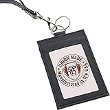 スペシャリストID Heavy Duty Union Made本革IDバッジホルダーウォレット& Lanyard – 米国で製造 1 Sold Individually ブラック