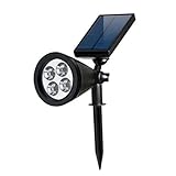 MIRACLE 埋込み式 ジープロダクション 3色 180度 防水 光センサー 壁掛け ソーラーパネル 太陽光 自動点灯 ２ＷＡＹ 自動消灯 ガーデン 間接照明 (カラフル) MC-GPRO-CA