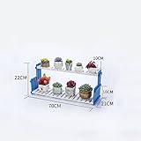 Plant shelf フラワーポットラック、多層フラワーラックソリッドウッドバルコニープラントシェルフフロアスタイルシェルフ Flower racks ( 色 : 青 , サイズ さいず : 70*