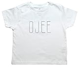キッズ 沖縄おじぃ＆おばぁ リスペクトTシャツ (UMUSAN Tee)　(オフホワイト,100cm）
