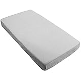Kushies Baby Percale Fitted Crib Sheet, Grey by Kushies