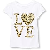 ザ・チルドレンズプレイス THE CHILDREN'S PLACE/ ショートスリーブグリッターレオパードプリントグラフィックティ トップス半袖Tシャツ 2歳【並行輸入】