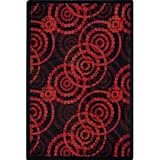 Joy Carpets Kid Essentials Dottie Teen Area Rugs 46-Inch by 64-Inch by 0.36-Inch Ruby [並行輸入品]