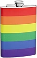 8oz LGBT Movement Rainbow Flag Hip Flask, Free Personalization by Top Shelf Flasks