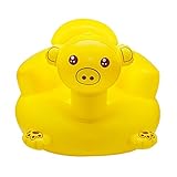バスチェア/ベビーバスタブシート/ポータブルインフレータブル/イエロー/パウダー/ 3ヶ月 - 24ヶ月 (色 : イエロー いえろ゜)