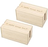 桐ケーブルボックス ミニ 2個セット ナチュラル 桐天然木 日本製 IW-0011