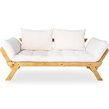 ソファ ソファーベッド 2人掛け 北欧デザイン リクライニング 天然木フレーム ハニー×キャンバス