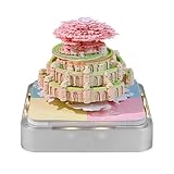 3D スカイ キャッスル ガーデン カレンダー付き 2025 芸術的なメモ帳 タイムピース カレンダー 2025 メモ アート カレンダー 紙彫刻 ハウス 彫刻 デスクトップ装飾