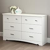 South Shore Tiara 6-Drawer Double Dresser, Pure White [並行輸入品]