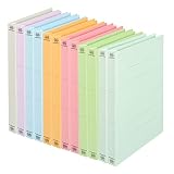 プラス フラットファイル 厚とじ A4 タテ 樹脂製とじ具 12冊 7色アソート NO.021NW 79-120