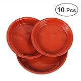 OUNONA 10pcs Plastic Flowerpot Drip Tray Plant Pot Saucer for Fleshiness Planter Garden Balcony - Ty