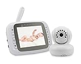 Billfet ベビーモニター 3.5" Color LCD Rechargeable Wireless 2.4 GHz Digital Video Baby Monitor with Night V