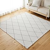 グラムスタイル ラグ ラグマット カーペット 洗える 2畳 190x190cm 北欧 おしゃれ 滑り止め 床暖房対応 オールシーズン ホワイト ブラック ロンバス