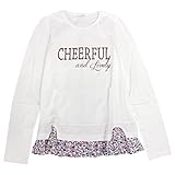 長袖Tシャツ チュニック 子供 女の子 キッズ ジュニア Tシャツ カジュアル N82007 ホワイト 140cm