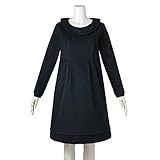 (ニッセン) nissen 【 マタニティ 授乳服 産前 産後 】 変わり編 ポンチ クラシカル ワンピース 授乳機能付き 黒 マタニティ3L