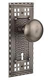 Nostalgic Warehouse Craftsman Plate with Keyhole New York Knob Privacy - 2.375 Antique Pewter [並行輸入品