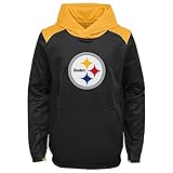OuterstuffピッツバーグスティーラーズYouth NFL Off the Gridプルオーバーフード付きスウェットシャツ Youth Large(14-16) ブラック
