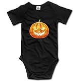 カッコいい 男の子と女の子 嬉しいカボチャの笑い　遊びの誘い Tシャツ カジュアル Black Size 24 Months