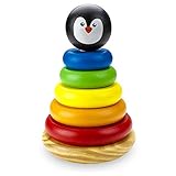 Wooden Wonders Rainbow Rings Penguin Stacking Tower by Imagination Generation[並行輸入品]