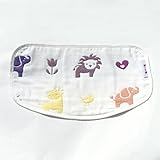 PS BABY 6重ガーゼ ベビー ママ よだれパット 動物園 スナップ式 (ママ)