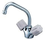 三栄水栓 【キッチン用混合栓】 ツーバルブワンホール混合栓 取付足径23mm K811V-LH-13-23