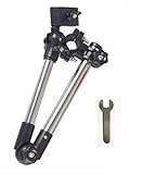 両手 が 使える ベビーカー 自転車 車椅子 バギー 傘 日傘 スタンド 工具付き Ｖ型 (黒)