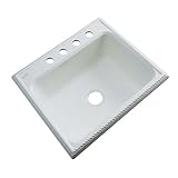 Wentworth差し込み式アクリル25 x 22 x 9 4-hole single-bowlキッチンシンクinスターリングシルバー