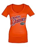 NCAA Florida GatorsコットンVネックTシャツ、M、オレンジ