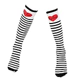 （ Angel Kids ） ハート 模様 ボーダー ハイソックス タイツ タイプ 女児 ジュニア キッズ 靴下 女の子 スクール (２足) …