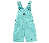 OshKosh B ' gosh Baby Boys ' Palm Print Shortalls US サイズ: 6 Months カラー: ブルー