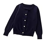 Candykids キッズ 子供服 女の子 女児 ガールズ 長袖 ニット セーター  かわいい おしゃれ着 お出かけ ニット コート ジャケット カーディガン 長袖 女の子 子供服 (120cm, ネ