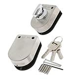 F Fityle ガラス　ドアロック　DIY　工具　建築金物　建築金具　ドア用金物　メタル製　鍵付