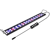 Hygger 水槽ライト アクアリウム LED 熱帯魚ライト 24/39LED 30CM 45CM 60CM 3つの照明モード 明るさ調整 タイマー付き 観賞魚飼育 水草育成 スライド式 26-66cm水槽対応 省エネ 長寿命 プラスチック ブラック