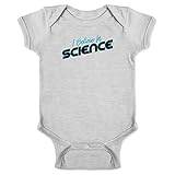 PopスレッドBelieve In Science幼児ボディスーツby カラー: グレー