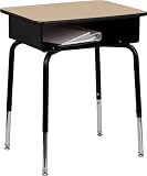 Flash Furniture FD-DESK-GG Student Desk with Open Front Metal Book Box [並行輸入品]