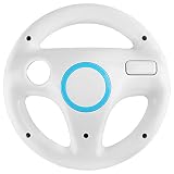 Kycola GC08 Steering Mario Kart Racing Wheel Handle for Nintendo Wii Remote Game(White) [並行輸入品]