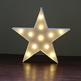 3dマーキーSign夜ライト装飾LettersライトスターシェイププラスチックLEDランプホームクリスマスデコレーション ホワイト