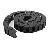 TOOGOO 機械ツール　1メートル3.3フィートロング　プラスチックケーブルドラグチェーン　15mm x 20mm ブラック