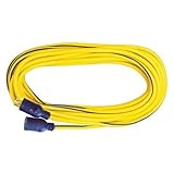 Voltec 05-00128 12/3 SJTW Locking Extension Cord, 50-Foot, Yellow with Blue Stripe [並行輸入品]
