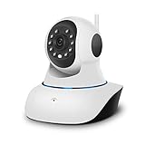 lvshan ワイヤレスIPカメラ（C7838WIP）、監視、防犯室内用監視カメラ、ネットワークカメラ、無料アプリ、ベビーモニター、ペット見守り、720P高画質355°左右回転と120°垂直回転範囲、