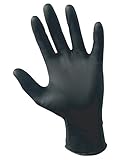 SAS Safety 66519 Raven Powder-Free Disposable Black Nitrile 6 Mil Gloves, Extra Large, 100 Gloves by