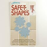 safe-t-shapesブルーDaisy Safetyアップリケ – 滑り止めバスタブシャワーステッカー