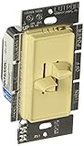 Lutron S2-L-IV Skylark 300-Watt Single Pole Dual Slide-To-Off Dimmer, Ivory [並行輸入品]