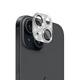 iPhone 15 用/iPhone 15 Plus 用 カメラ保護ガラスフィルム カメラレンズ保護カバー アルミニウム合金＋強化ガラス製 カメラカバー キズ防止 露出オーバー防止 耐衝撃 防塵 防滴 薄型 3D全面保護 【1枚】 ブラック iPhone 15 対応/iPhone 15 Plus 対応 カメラガラスフィルム