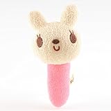 ニギニギ がらがら ステック うさぎ 日本製 シシュノン 11cm 中ピンク