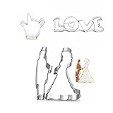 私の家族 7 貫花嫁新郎ステンレス鋼のクッキー カッター金型愛ビスケット フォンダン カッター ケーキデコレーション ツール