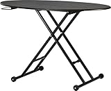 不二貿易 ガス圧昇降オーバルフリーテーブル 突板 W110 95256