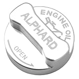 XIKER トヨタ アルファード 20系 30系 40系専用 エンジンオイルフィラーキャップカバー ドレスアップ アルミ製 エンジンルーム 汚れ防止 パーツ カスタム アクセサリー 取り替えグッズ ドレスアップ (シルバー)