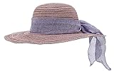 (コ-ランド) Co-land キッズ麦わら帽子 子供用ハット 綿麻製 ベビー キャップ 女の子 リボン 女児 紫外線UVカット 春夏 通学通園 お出かけ パープル
